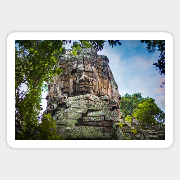 Angkor Thom faces Sticker by dags